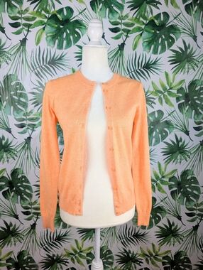 J.Crew Light Orange Cardigan (Size: X-Small) 5.0oz